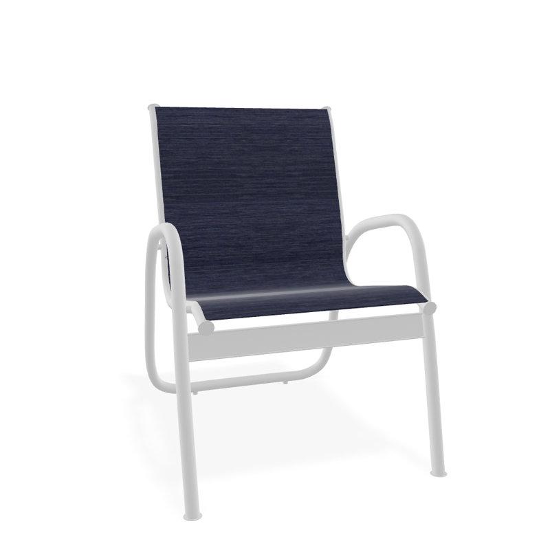 Fauteuil de patio Gardenella, Blanc texturé, Collectionnez l'indigo