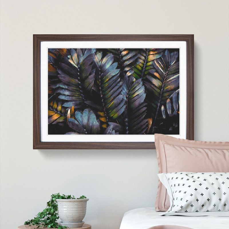 Plant Leaves - Framed Print, Walnut Framed, 33cm H x 45cm W x 2cm D