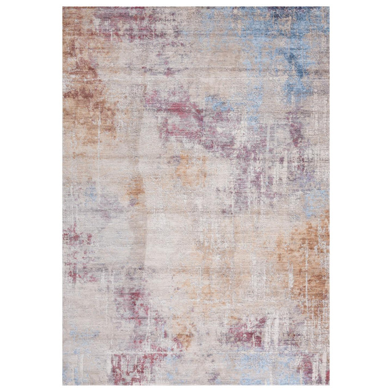 Nottingham Abstract Brown Area Rug, Rectangle 4' x 5'