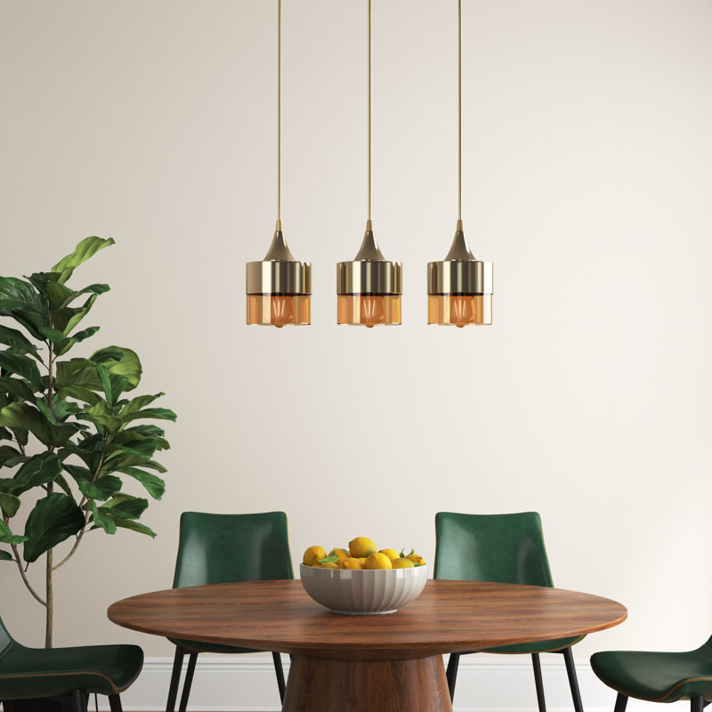 Fedler 3 - Light Kitchen Island Pendant, Brass