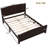 Queen Size Solid Wood Platform Bed with Support Slats – Sturdy, No Box Spring Needed, Espresso-726433675-726433396
