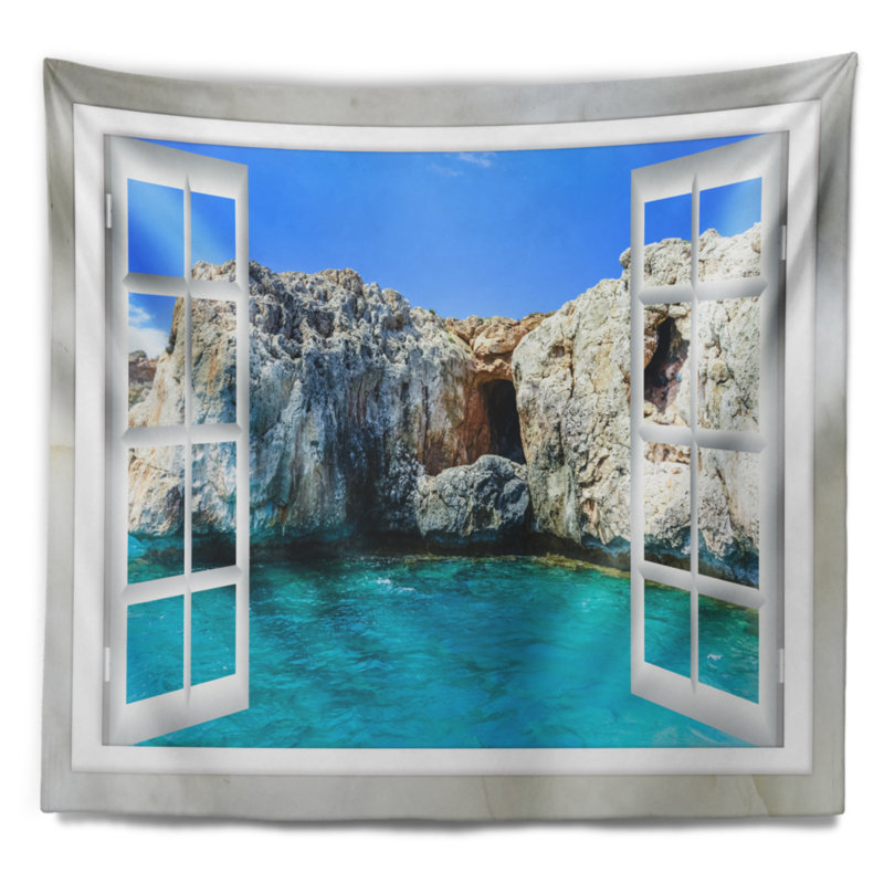 Tapisserie sur la mer ouverte, H 78 po x l 92 po