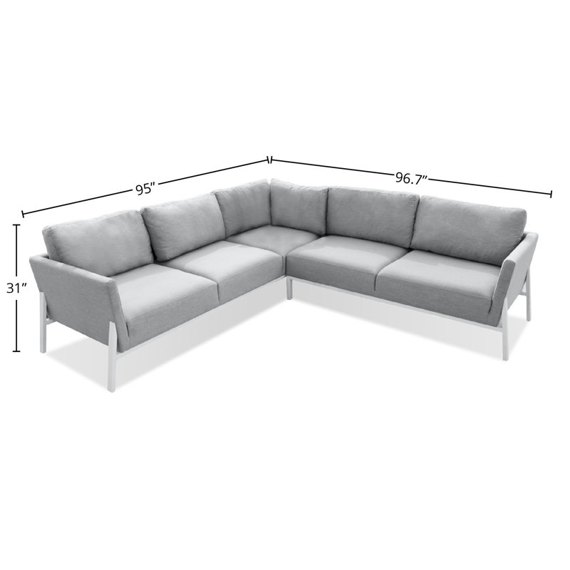 Canapé modulaire Kitsilano, gris argenté