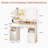 Vanity Desk With Mirror And Lights,Makeup Vanity With  2 Usb Power Strip, Vanity Set With Three Drawers And Two Cabinet, 7 Lights With 3 Lights Colors, Foldable Three-Sided Mirror(White)