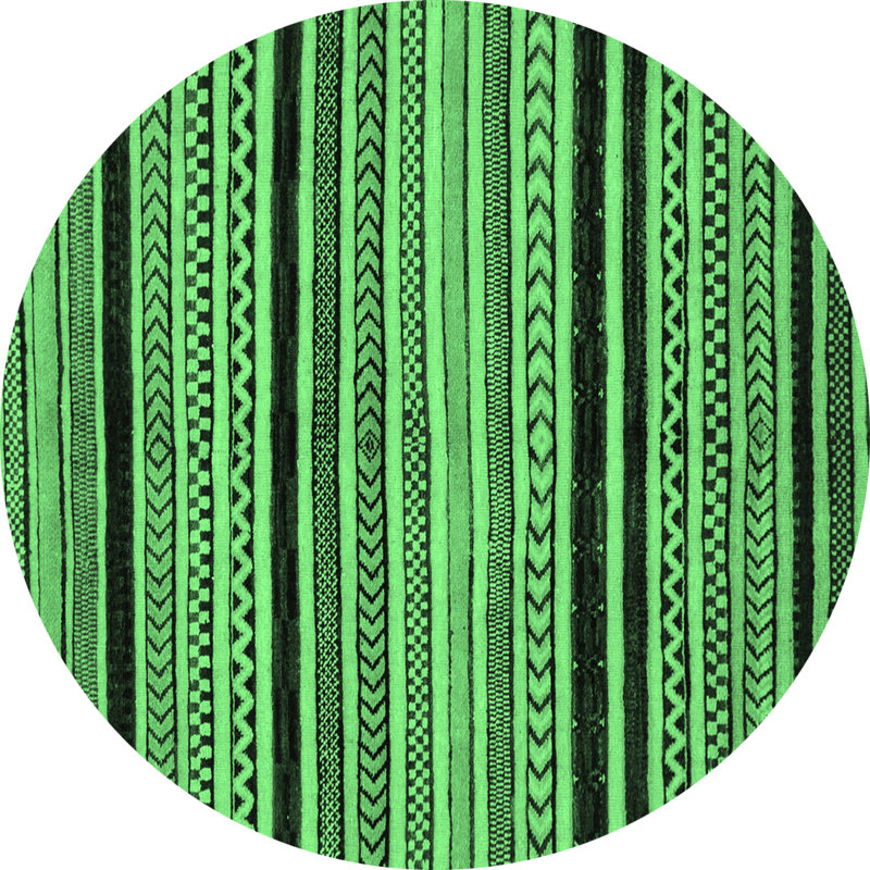 Kealsey Washable Geometric Indoor Rug, Round 6'