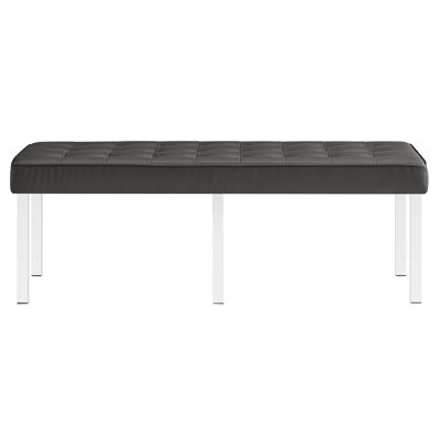 Loft Tufted Vegan Leather Bench by Modway