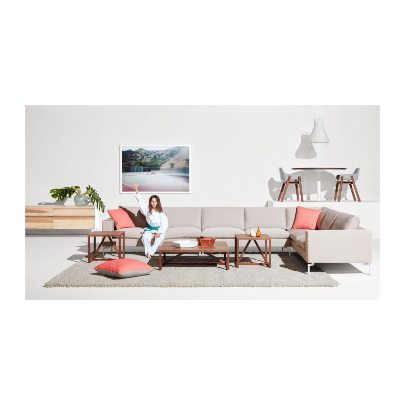 Clad 4 - Drawer Dresser, White/Hickory
