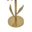 Table d'appoint tulipe dorée avec plateau en marbre blanc