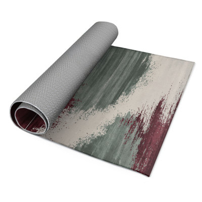 Watercolor Gray Indoor and Outdoor Area Rug