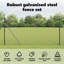 Chain Link Fence With 13 Posts Galvanised Steel-480062135-480062092