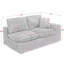 Canapé modulaire moderne de 107 po avec méridienne réversible Boucle-1061656032