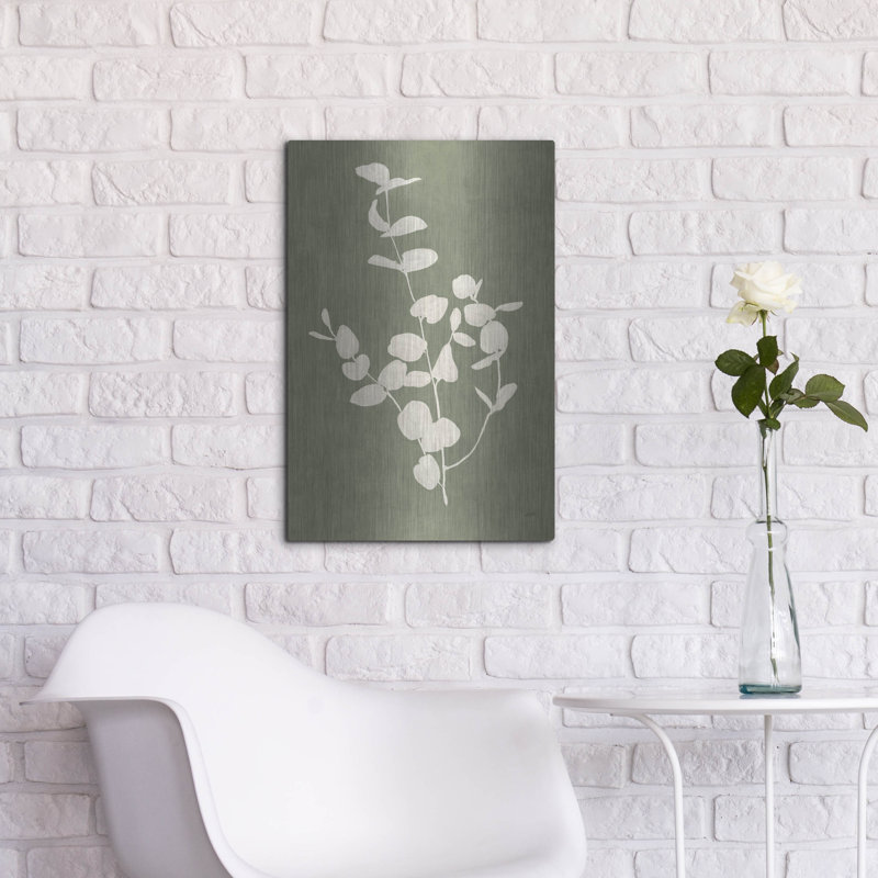 Art mural en métal luxueux «Botanical Study 2 Neutral» par Julia Purinton, 16 po x 24 po