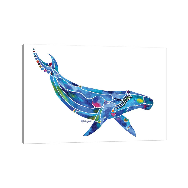 Whale Humpback Ocean 1 Piece Wrapped Canvas Wall Art, 20.32cm H x 30.48cm W