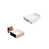Or rose poli / blanc brillant