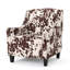 Chaise d'appoint confortable avec dossier capitonné, fauteuil de chambre simple avec pieds en bois et chaises d'appoint modernes pour le salon