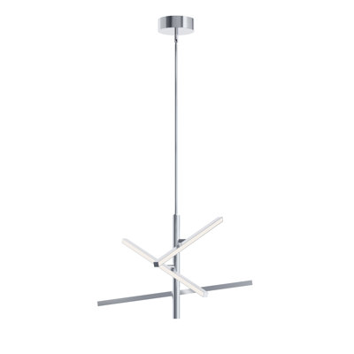 Knoll - Luminaire suspendu DEL - 24 po - Chrome poli