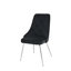 Chaise d'appoint, velours jaune avec pieds noirs-87543325-87543330