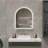 Gemma 30" x 36" Arched LED Mirror with Heated Defogger, Adjustable Light Temperature & Brightness Settings-135436607