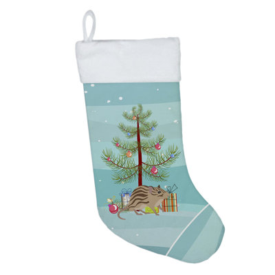 Zebra Mouse Merry Christmas Stocking