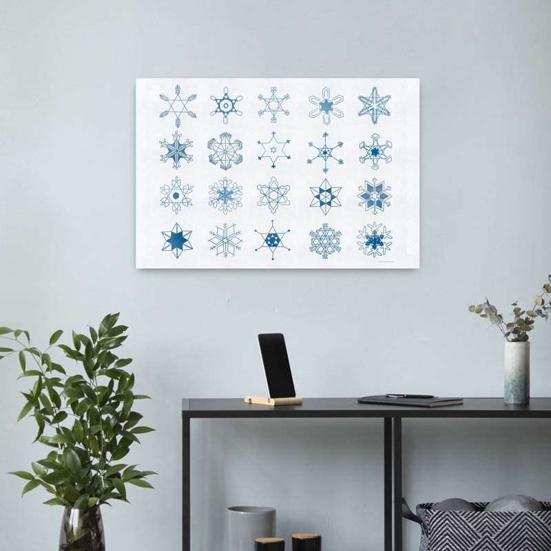 Devine Design 2, art abstrait contemporain hivernal, H 16 po x l 24 po
