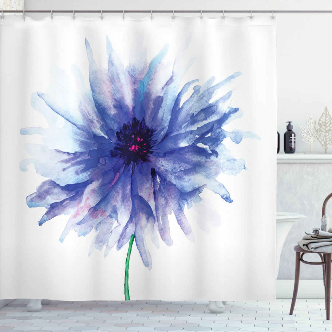 Floral Shower Curtain with Hooks Included East Urban Home
