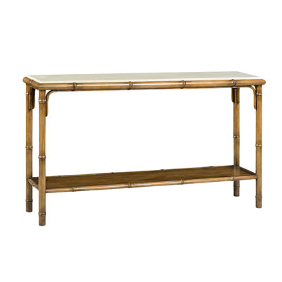 Bamboo 54'' W Marble Console Table