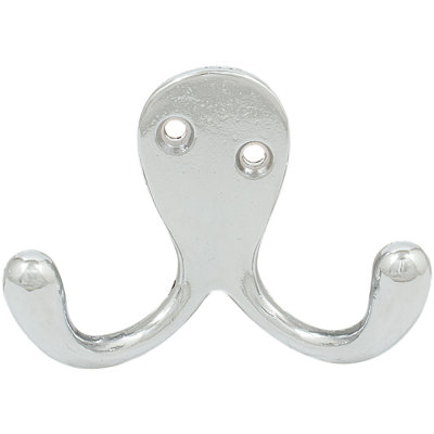Double Robe Hook, 2-1/8" High, 1" Projection, Polished Chrome By Stone Harbor Hardware