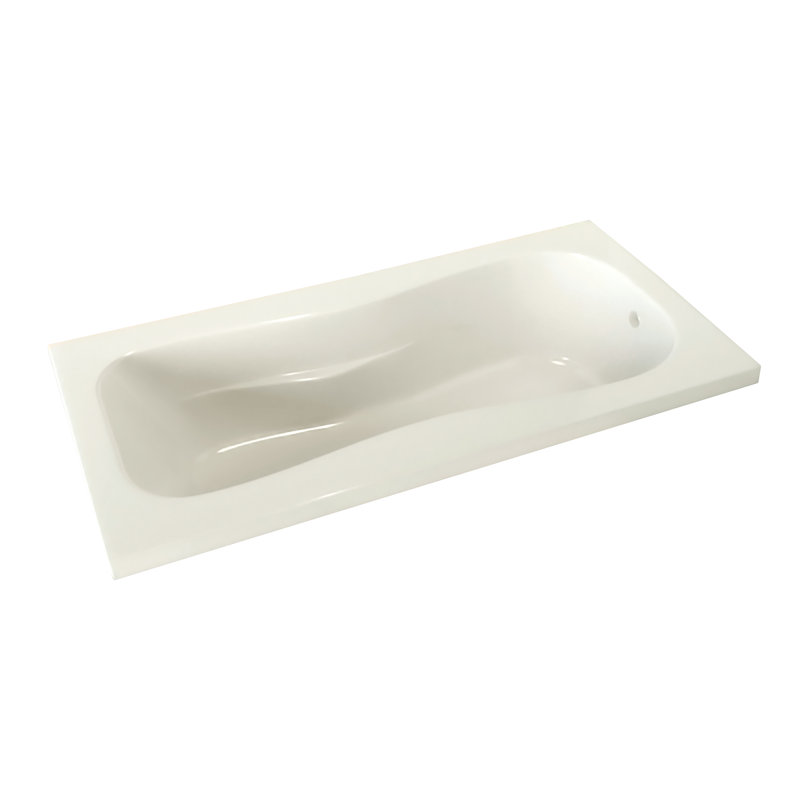 Signature 72'' x 36'' Drop-In Soaking Acrylic Bathtub, Biscuit