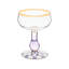 Violet Check Coupe Glass