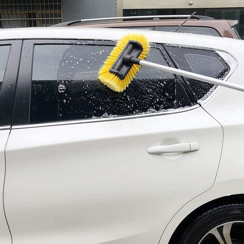 Car Cleaning Brush with Detachable Handle Soft Bristles Design Tight Connection On/Off Switch