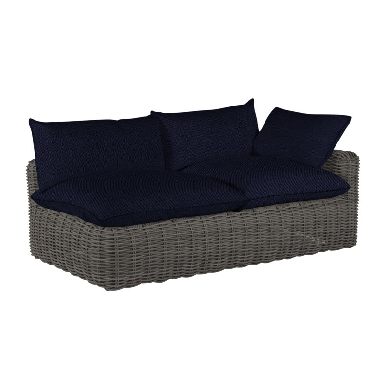 Causeuse Montecito, Welt, Lin marine, Gris ardoise