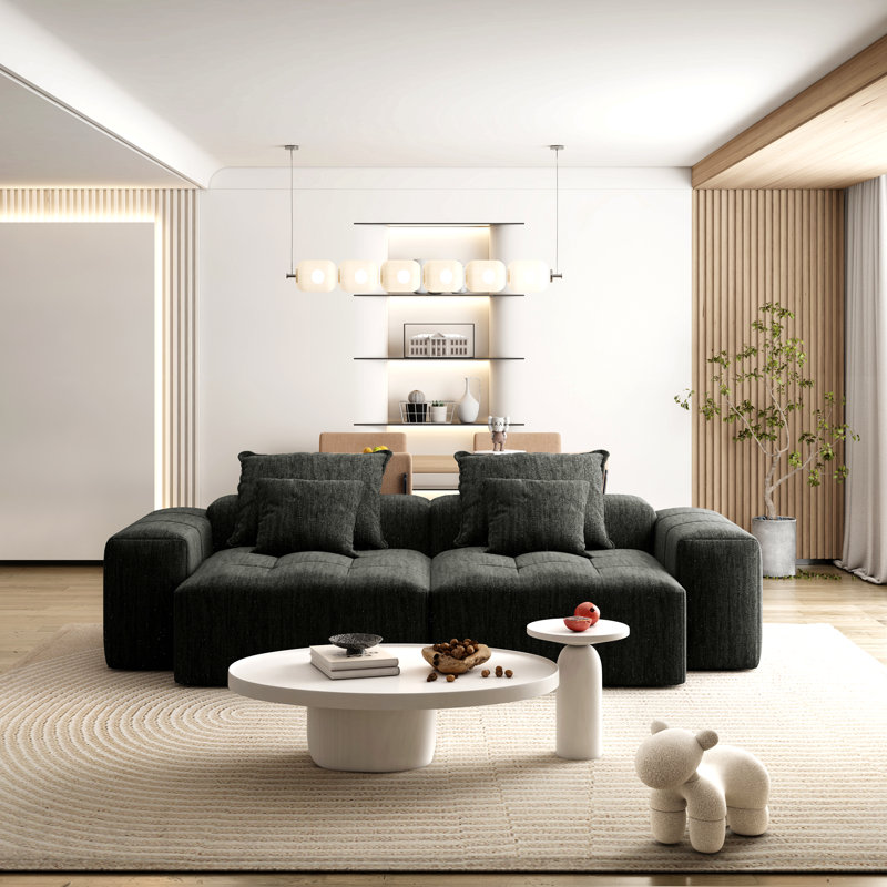 Canapé modulaire surdimensionné Modern, Noir