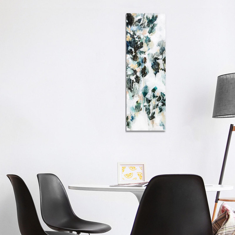 News From The Sky III by Cristina Dalla Valentina - Panoramic Painting on Canvas, 121.92 cm H x 40.64 cm W x 1.91 cm D