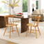 Chaise de salle à manger avec cadre en bois d'hévéa-108808905-108808904