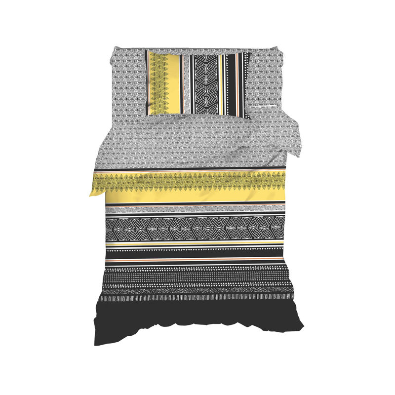 Bridgedale Black/Yellow 142 TC, 160 x 220 cm - 1 Pillowcase 50 x 70 cm
