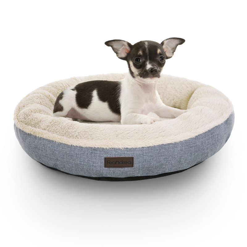 Orthopedic Polyester Pet Bed, 12cm H x 55cm W x 55cm D, Light Grey