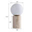 Lampe de table 11,5 po moderne en travertin naturel avec abat-jour en verre laiteux-942038138