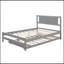 Lit plateforme double avec lit gigogne réglable