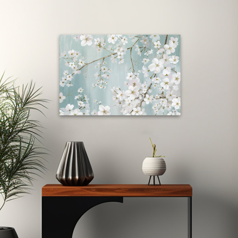 Plantes, fleurs, paysage, nature, fleur neige, art mural, H 16 po x l 24 po