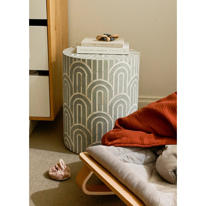 Solid + Manufactured Wood Accent Stool