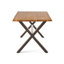 Table de salle à manger en bois avec pieds en fer, 69,98 l 35,11 po 30,02 H pieds