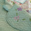 Ensemble de courtepointe légère brodée en coton sauge / mauve standard-998715888