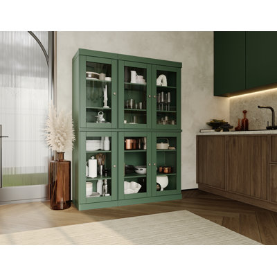 48.5" W Solid Wood and Glass China Cabinet