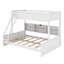 Lit simple superposé au-dessus de grand lit simple avec armoires et port USB-567722706
