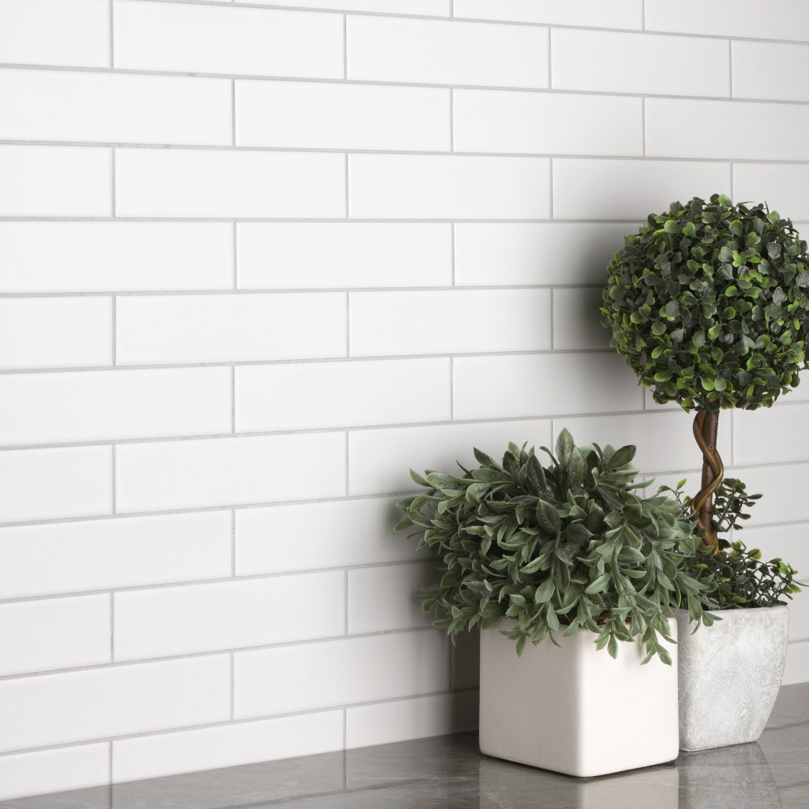 Metro Soho Ceramic Subway Tile, Matte White