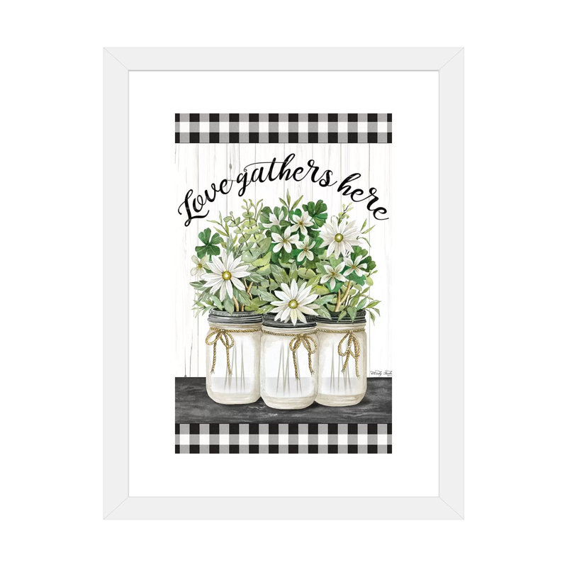 "Love fronton" par Cindy Jacobs-impression d’art graphique, Papier encadré blanc, H 24 po x l 16 po x P 1 po, Blanc