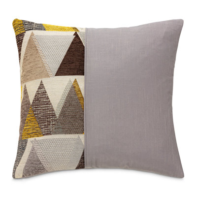Serenade Geometric Feather Reversible Throw Pillow