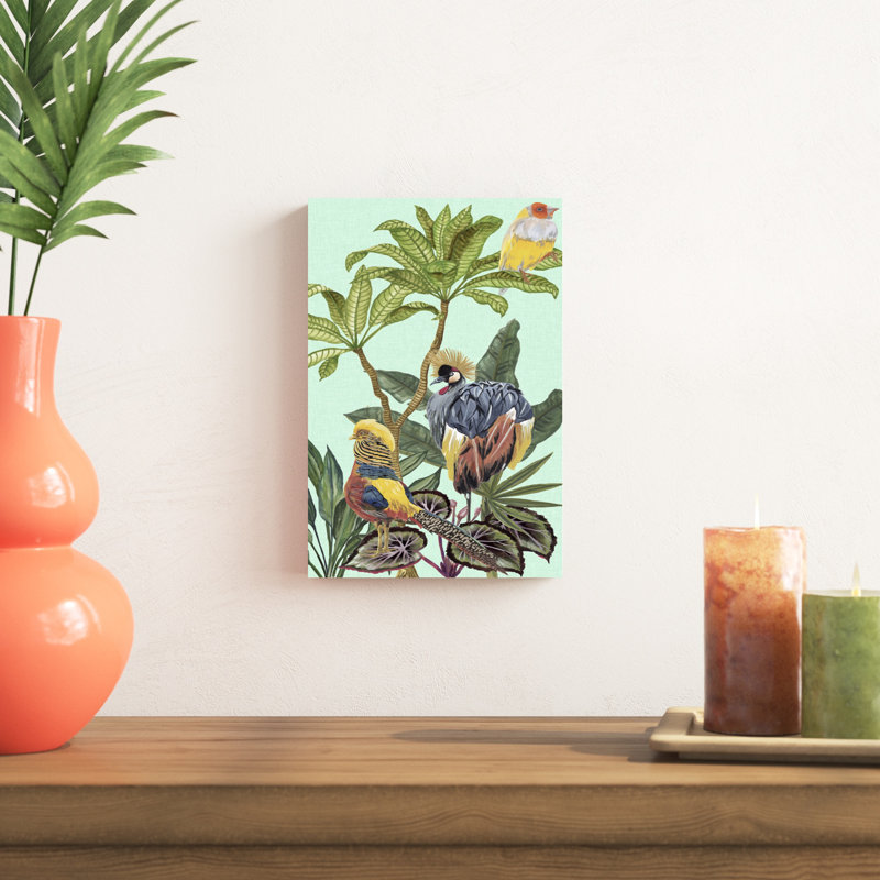 Birds Paradise IV, H 12 po x l 8 po x P 1,25 po