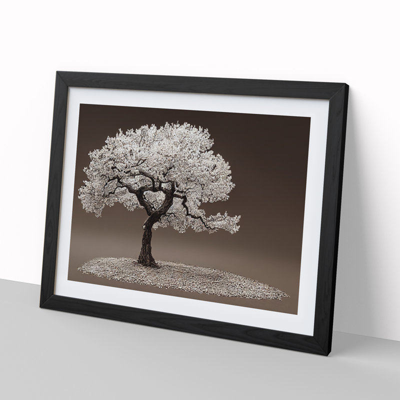 XH1022-8129X Splendid Tree - Single Picture Frame Print, 46cm H x 64cm W x 2cm D, Black