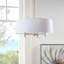 Lustre tambour 5 lumières blanc